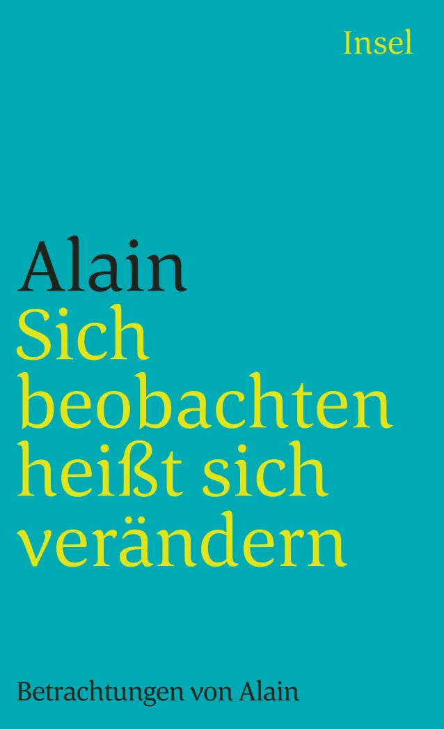 Buchcover von 'Sich beobachten heißt sich verändern' - Taschenbuch von Alain