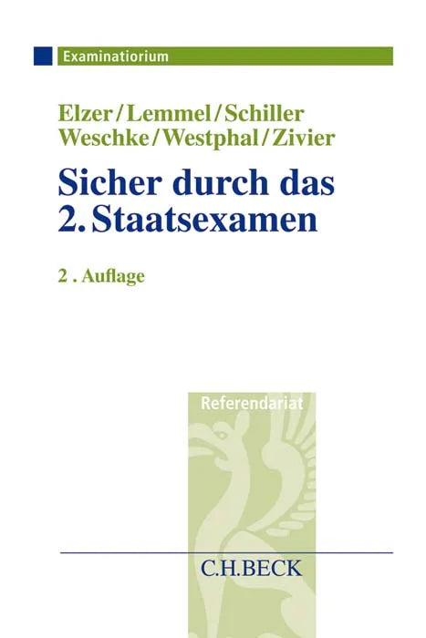 Buchcover von 'Sicher durch das 2. Staatsexamen' - Taschenbuch von Oliver Elzer