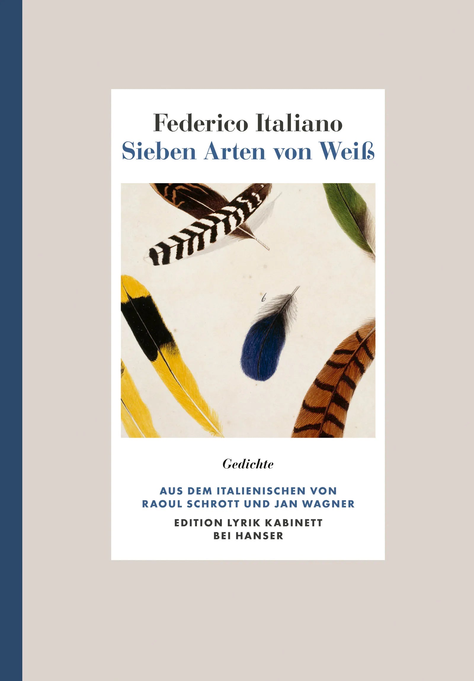 Buchcover von 'Sieben Arten von Weiß' - Gebundene Ausgabe von Federico Italiano