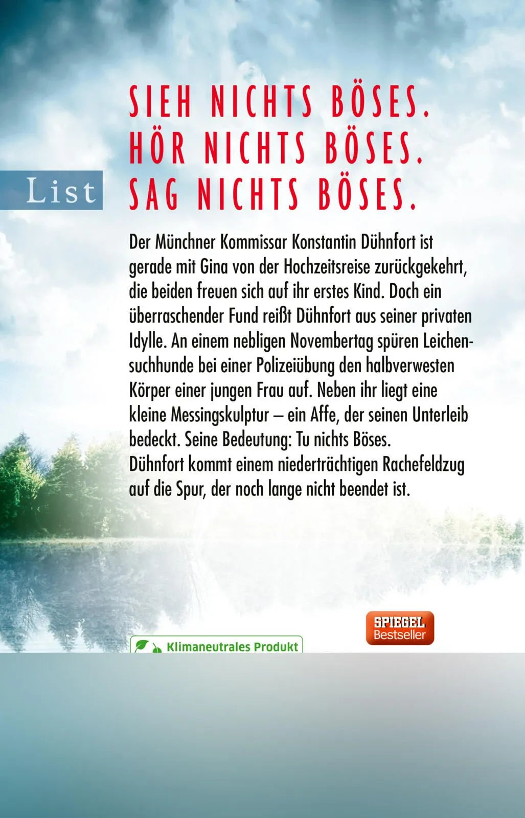 Rückseite: Sieh nichts Böses (Taschenbuch)