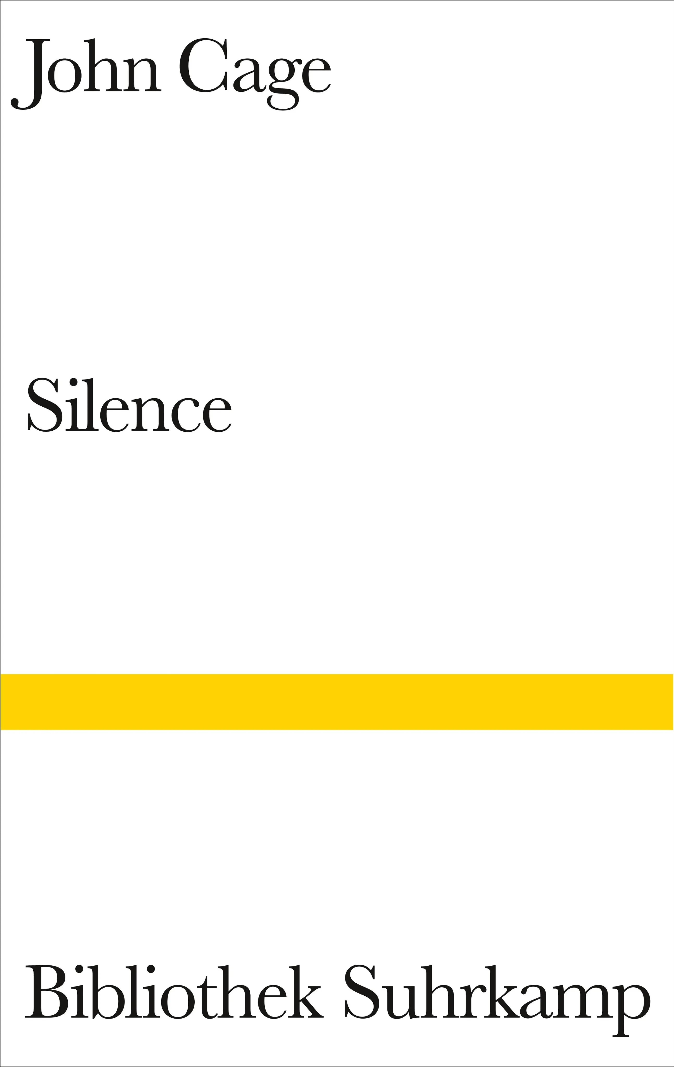 Buchcover von 'Silence' - Gebundene Ausgabe von John Cage