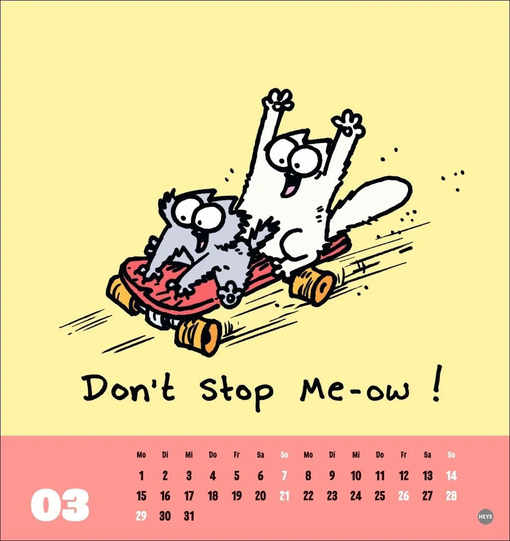 Simons Katze Postkartenkalender 2027 – Ansicht