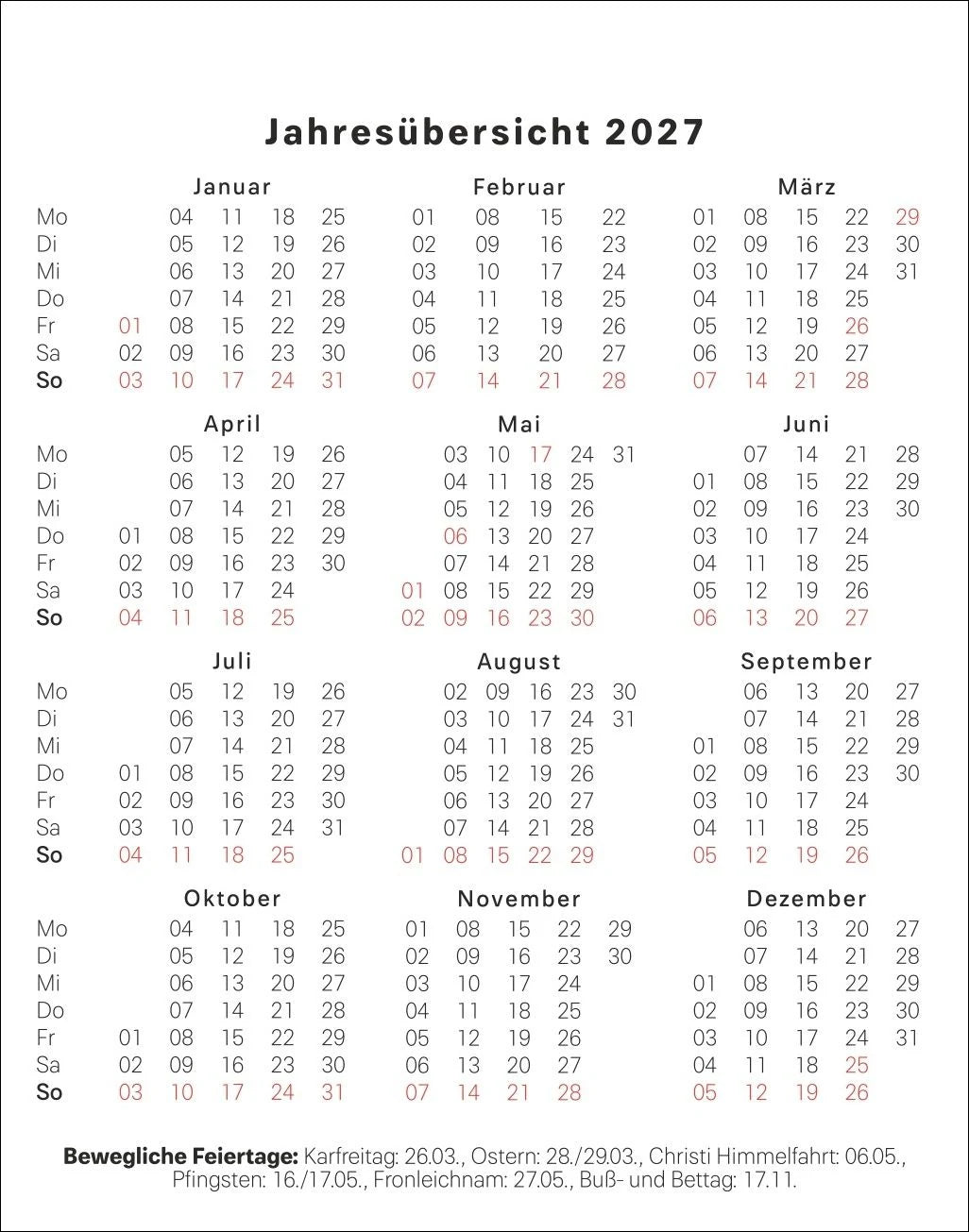 Simons Katze Tagesabreißkalender 2027 – Ansicht