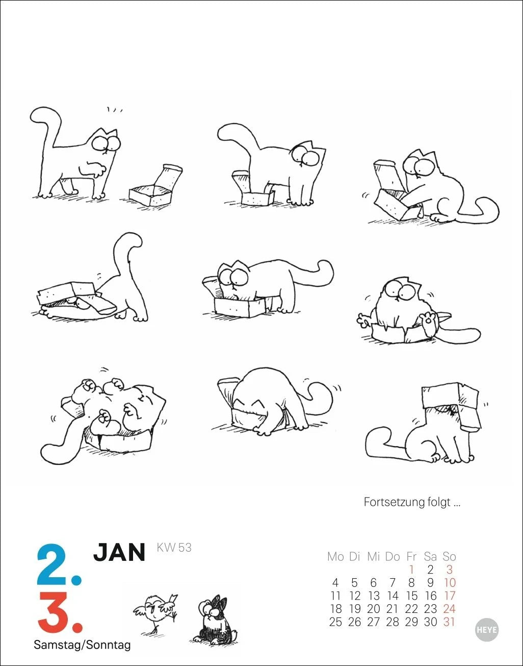 Simons Katze Tagesabreißkalender 2027 – Ansicht