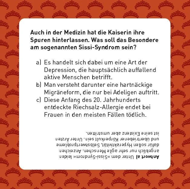 Sisi-Quiz (zweisprachig englisch / deutsch) – Ansicht