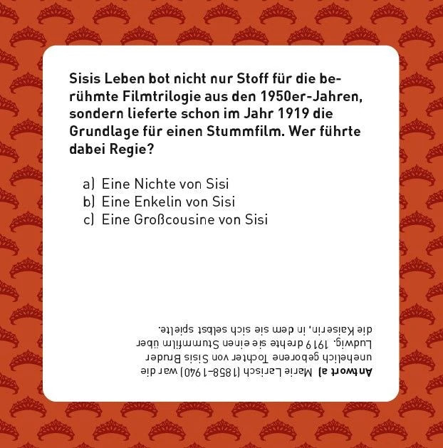 Sisi-Quiz (zweisprachig englisch / deutsch) – Ansicht