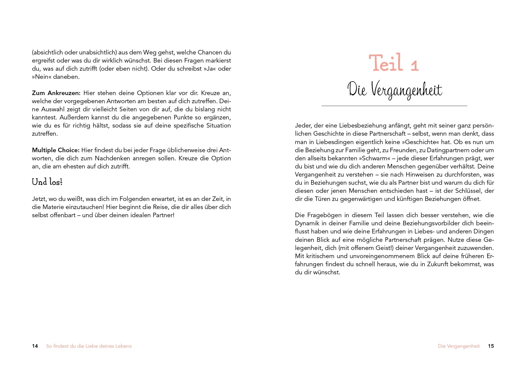 Innenansicht von 'So findest du die Liebe deines Lebens' - Taschenbuch