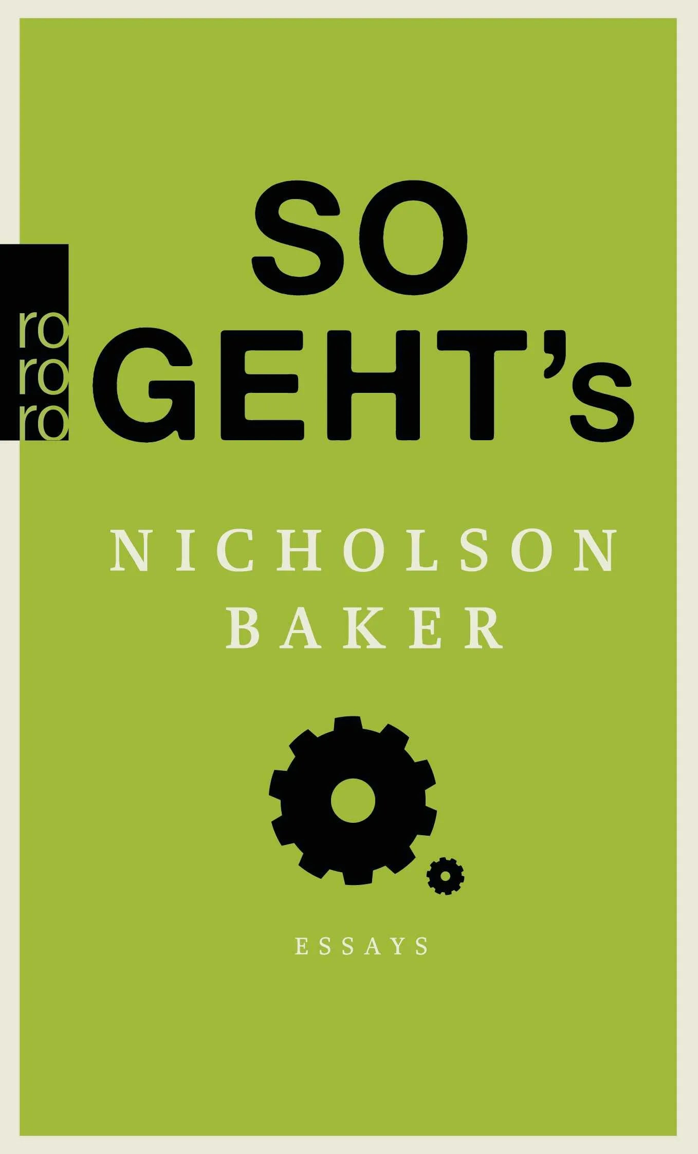 Buchcover von 'So geht's' - Taschenbuch von Nicholson Baker