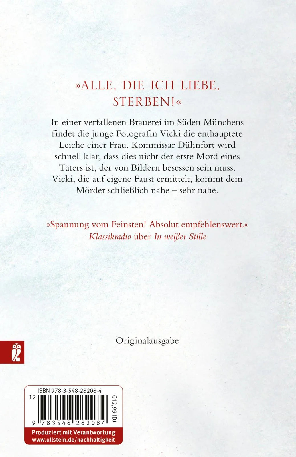 Buchrückseite von 'So unselig schön' mit Klappentext - Taschenbuch