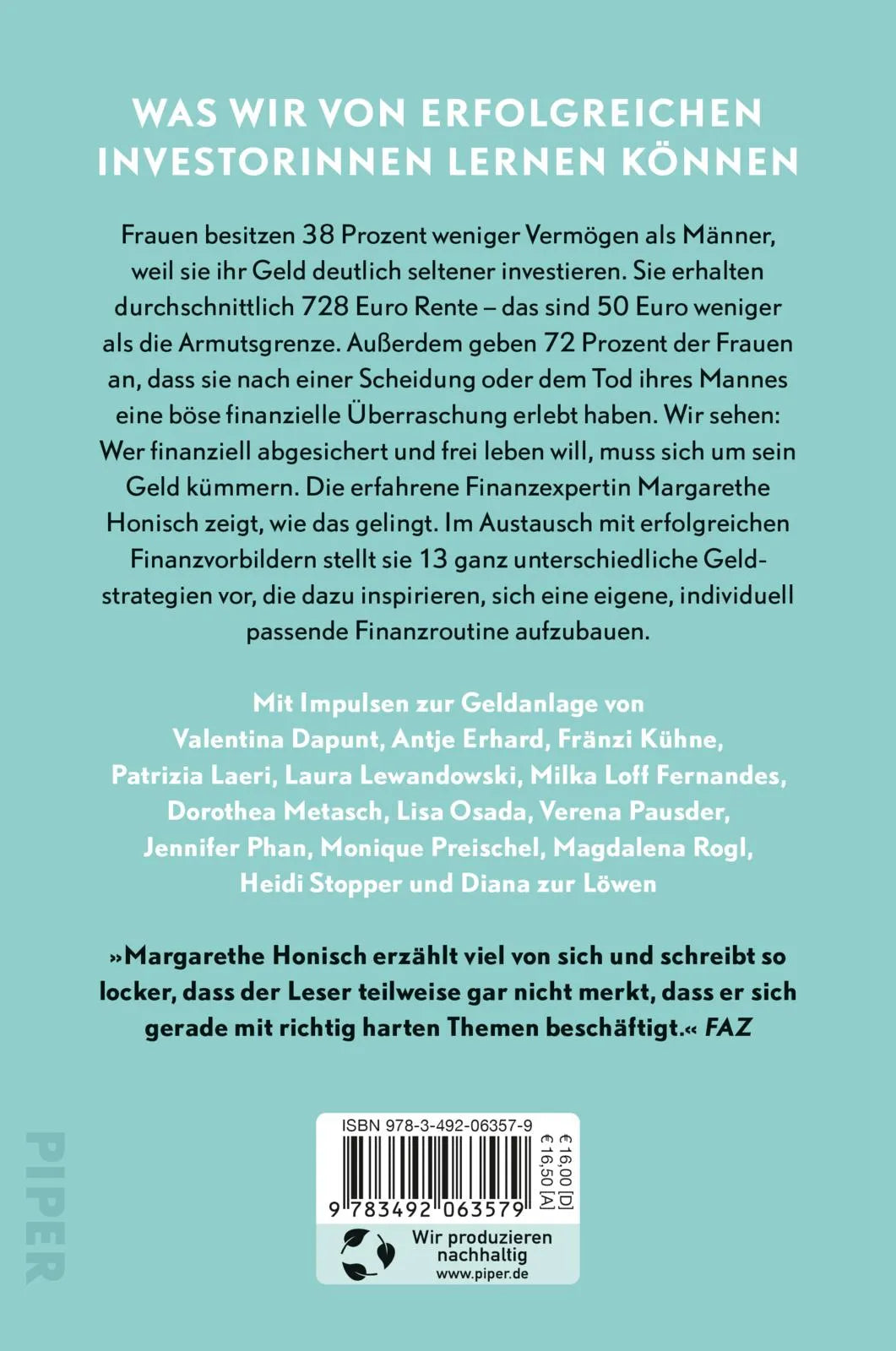 Buchrückseite von 'So wirst du finanziell frei' mit Klappentext - Paperback