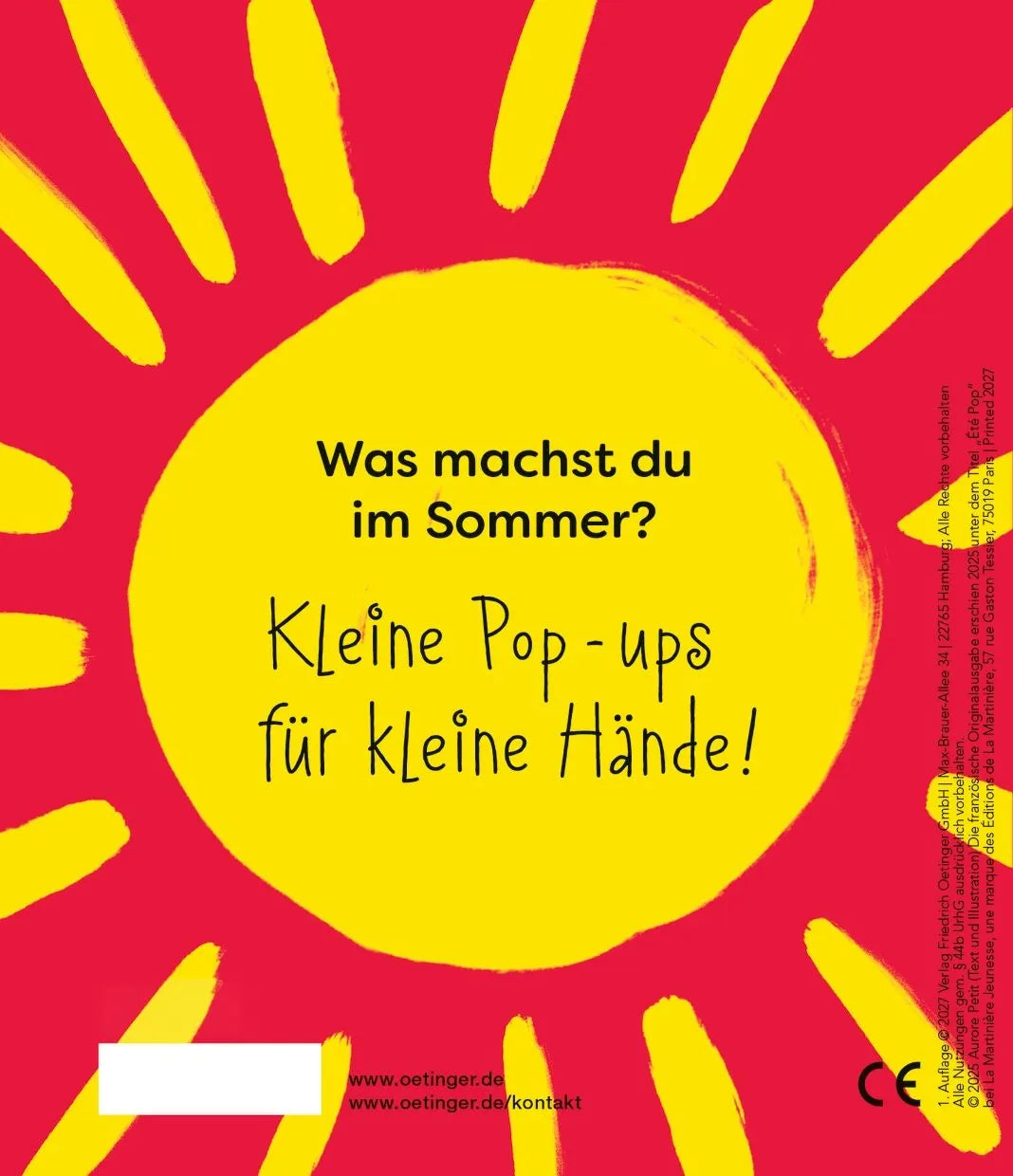 Rückseite: Sommer Pop-up (Hardcover)