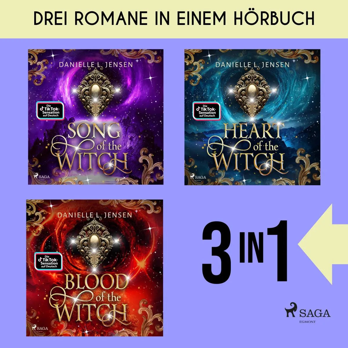 Cover: Song of the Witch, Heart of the Witch & Blood of the Witch (Hörbuch Download) von Danielle L. Jensen