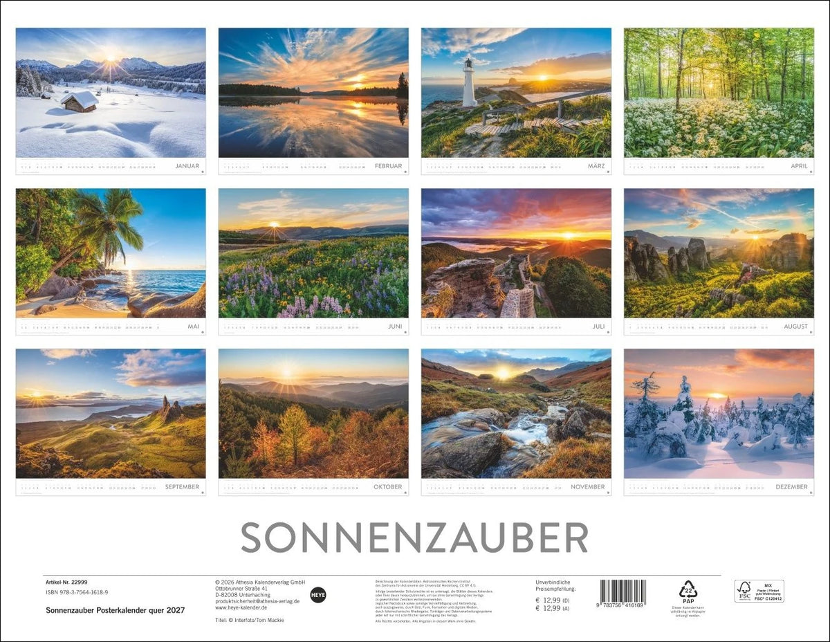 Sonnenzauber Posterkalender 2027 – Ansicht