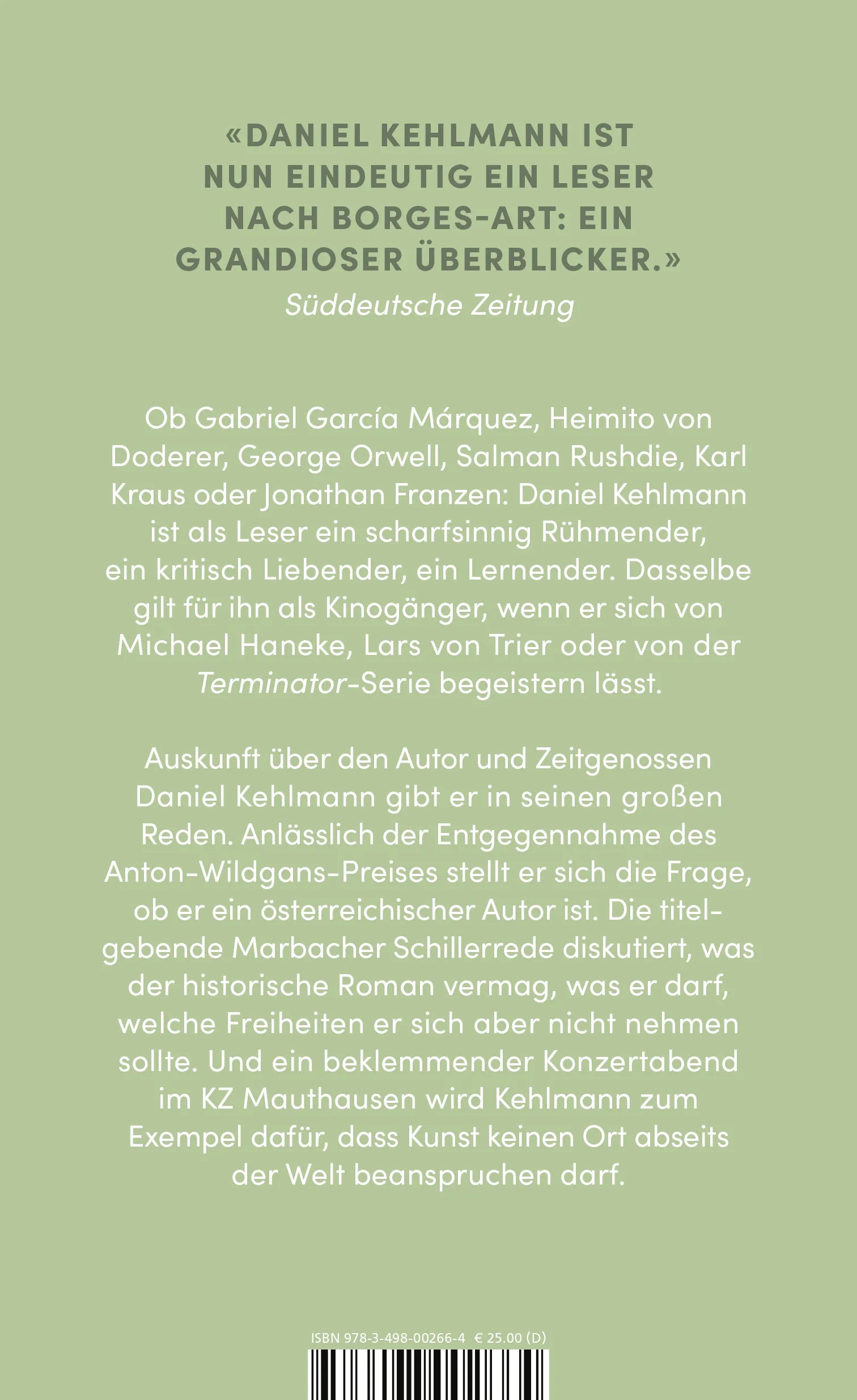Buchrückseite von 'Sorgt, dass sie nicht zu zeitig mich erwecken' mit Klappentext - Gebundene Ausgabe