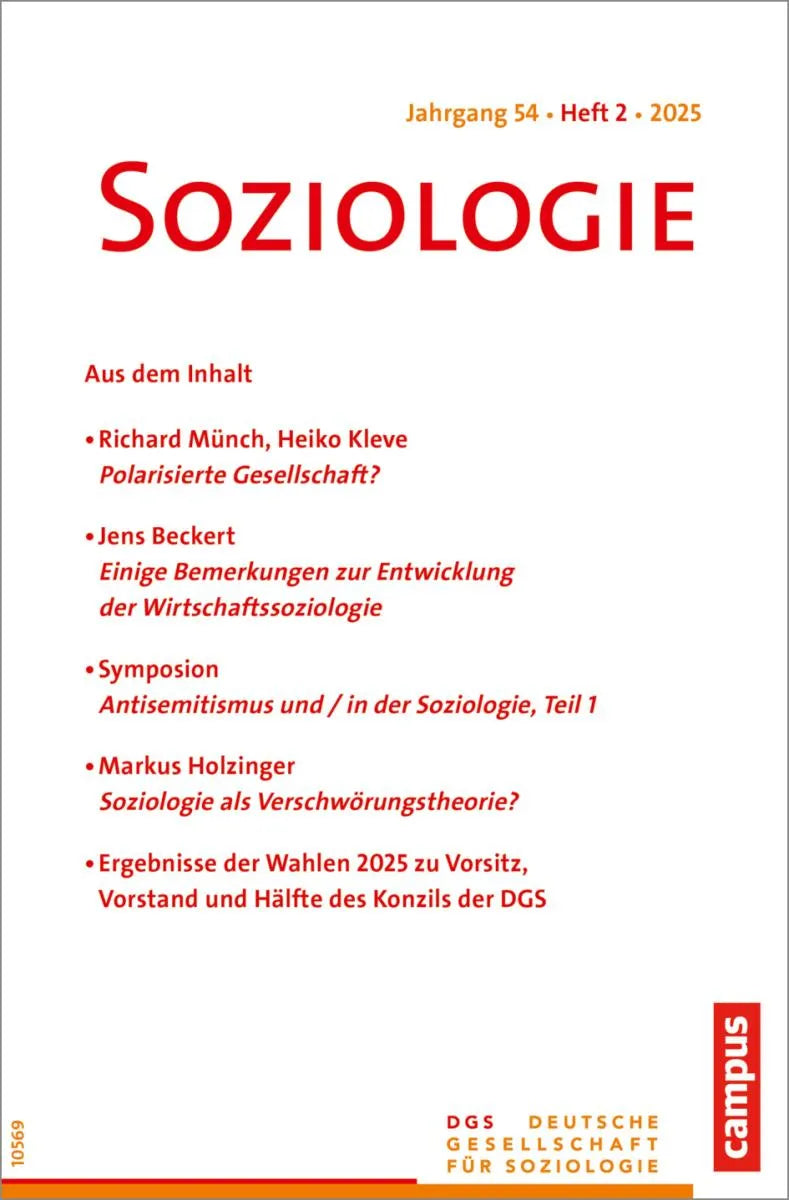 Cover: Soziologie 2/2025 (E-Book) von Angelika Poferl
