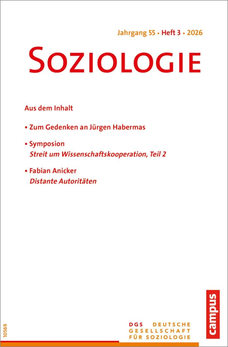 Cover: Soziologie 3/2026 (E-Book) von Angelika Poferl