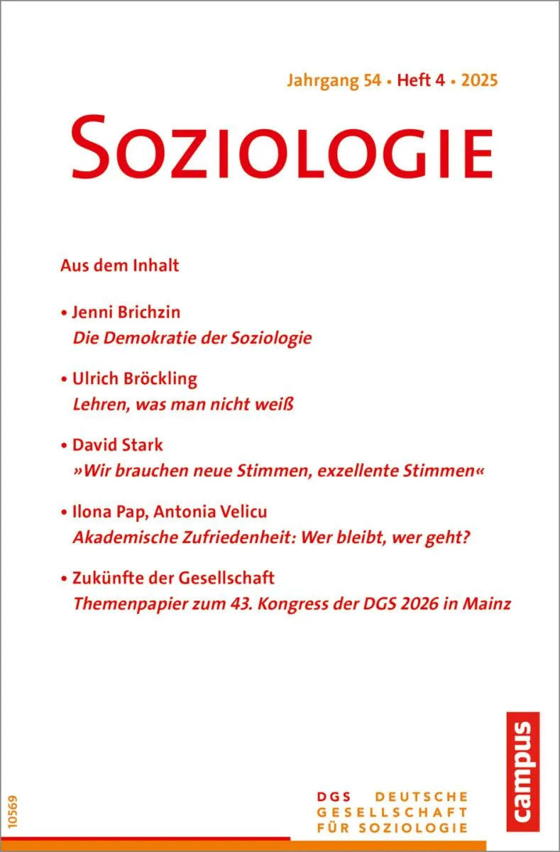 Cover: Soziologie 4/2025 (E-Book) von Angelika Poferl