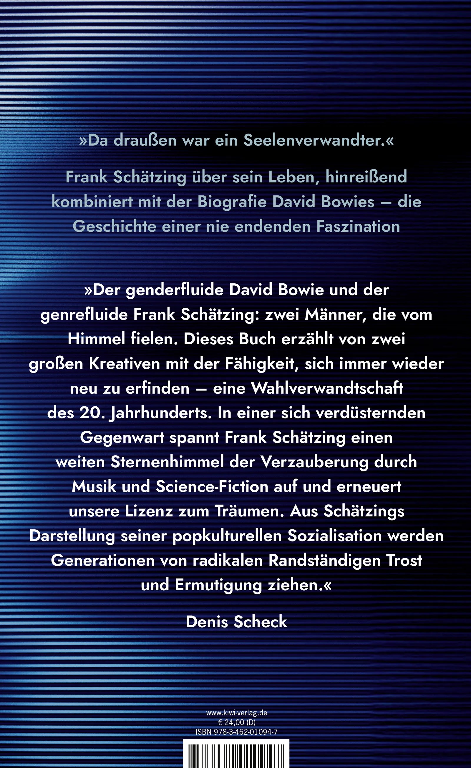 Buchrückseite von 'Spaceboy' mit Klappentext - Gebundene Ausgabe