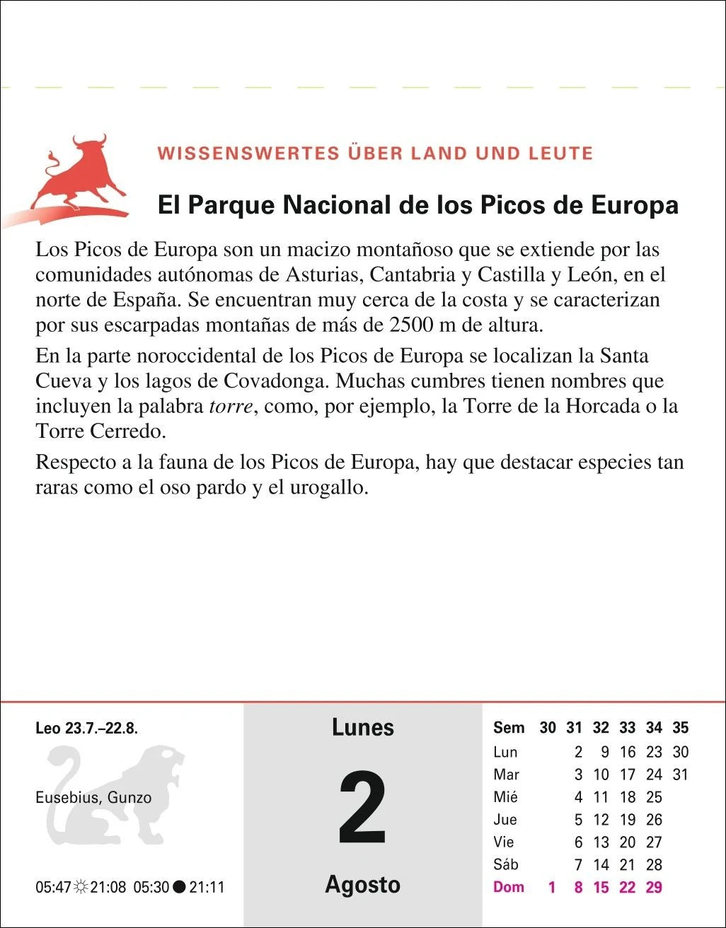 Spanisch Sprachkalender 2027 - Spanisch lernen leicht gemacht - Tagesabreißkalender – Ansicht