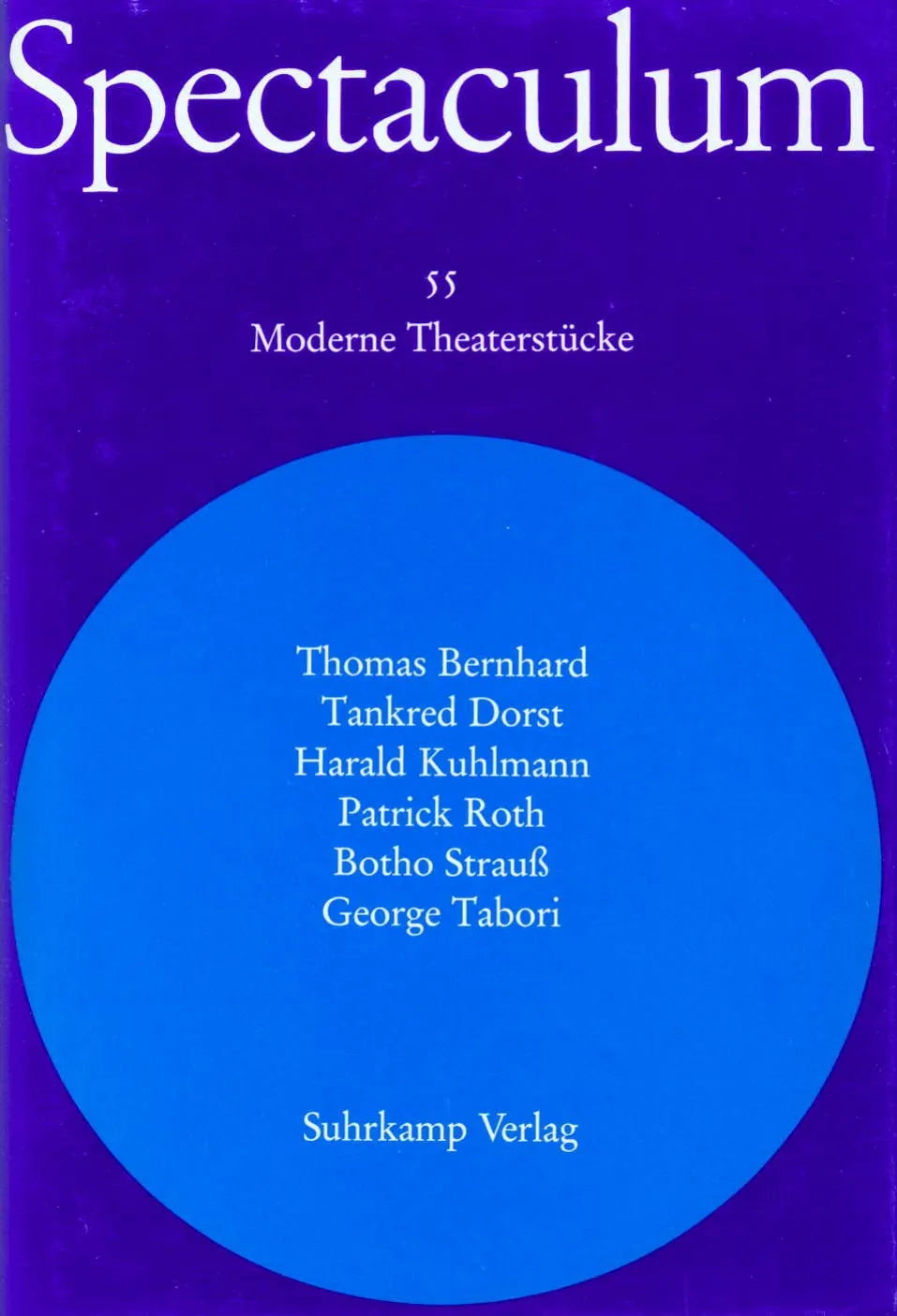 Buchcover von 'Spectaculum 55' - Gebundene Ausgabe von Thomas Bernhard