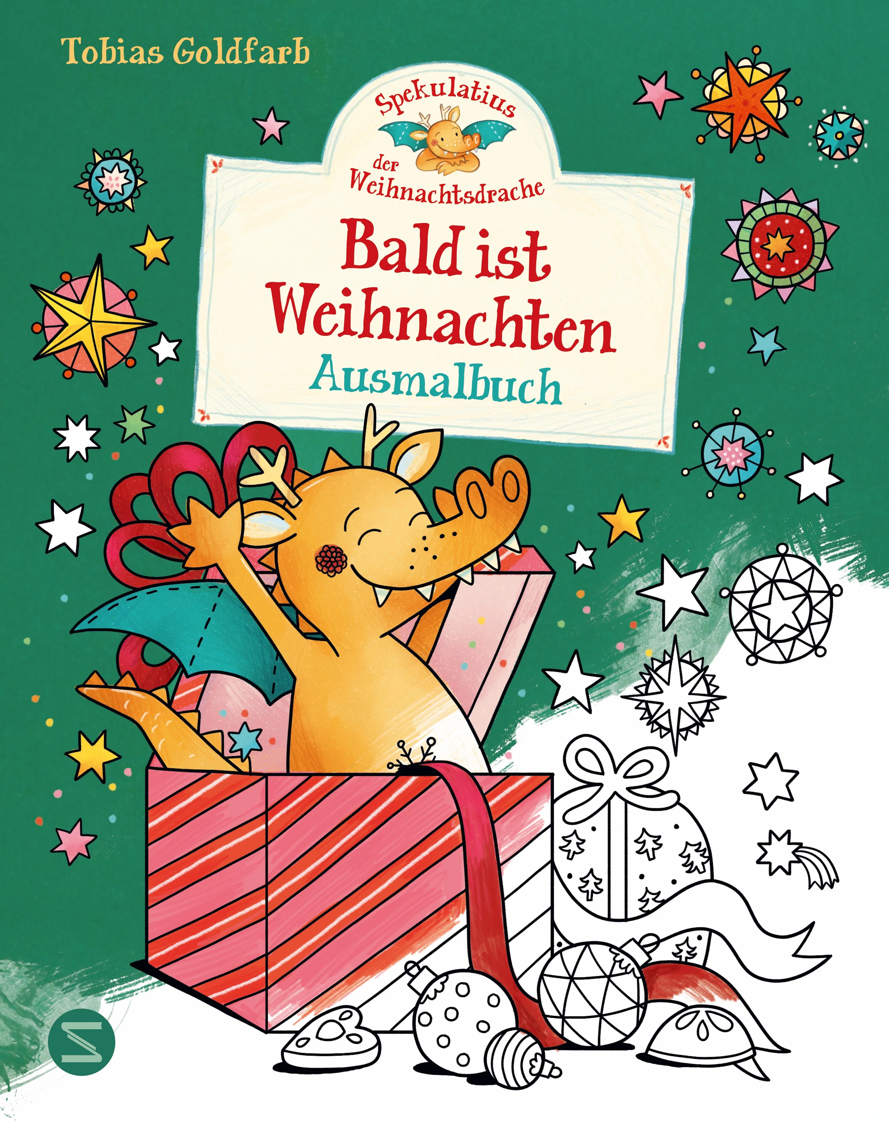 Buchcover von 'Spekulatius, der Weihnachtsdrache. Bald ist Weihnachten. Ausmalbuch' - Taschenbuch von Tobias Goldfarb