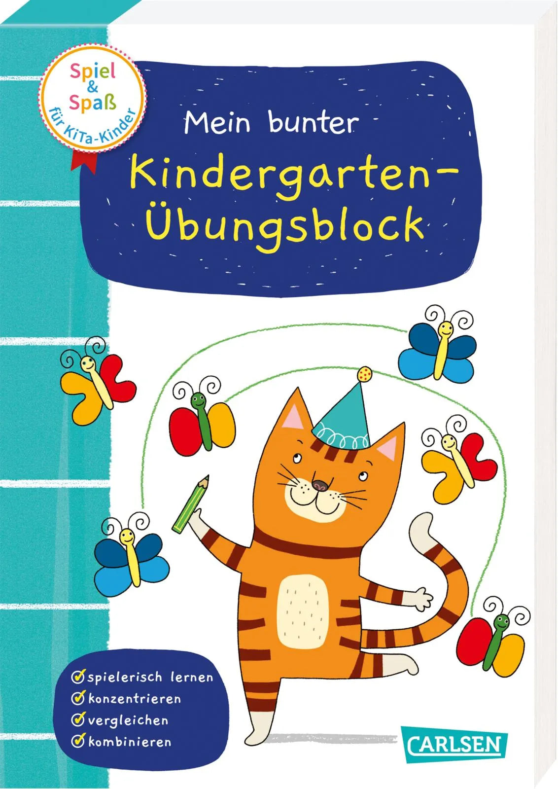Buchcover von 'Spiel+Spaß für KiTa-Kinder: Mein bunter Kindergarten-Übungsblock' - Taschenbuch von Anna Himmel