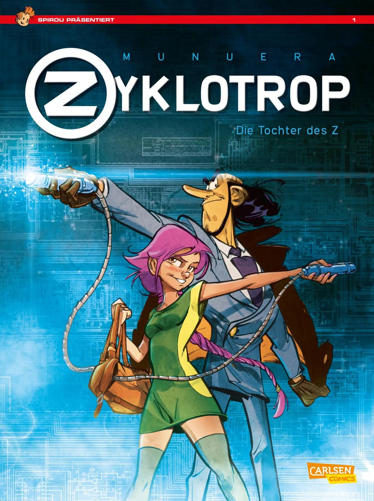 Buchcover von 'Spirou präsentiert 1: Zyklotrop I: Die Tochter des Z' - Taschenbuch von Jose Luis Munuera
