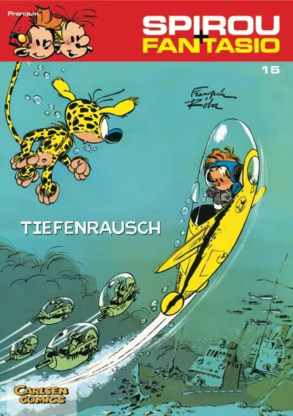 Buchcover von 'Spirou und Fantasio 15: Tiefenrausch' - Taschenbuch von André Franquin