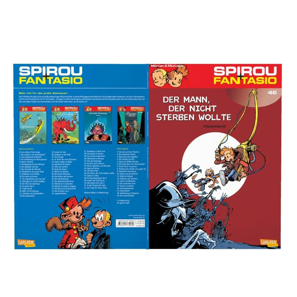 Produktansicht: Spirou und Fantasio 46: Der Mann, der nicht sterben wollte (Taschenbuch)