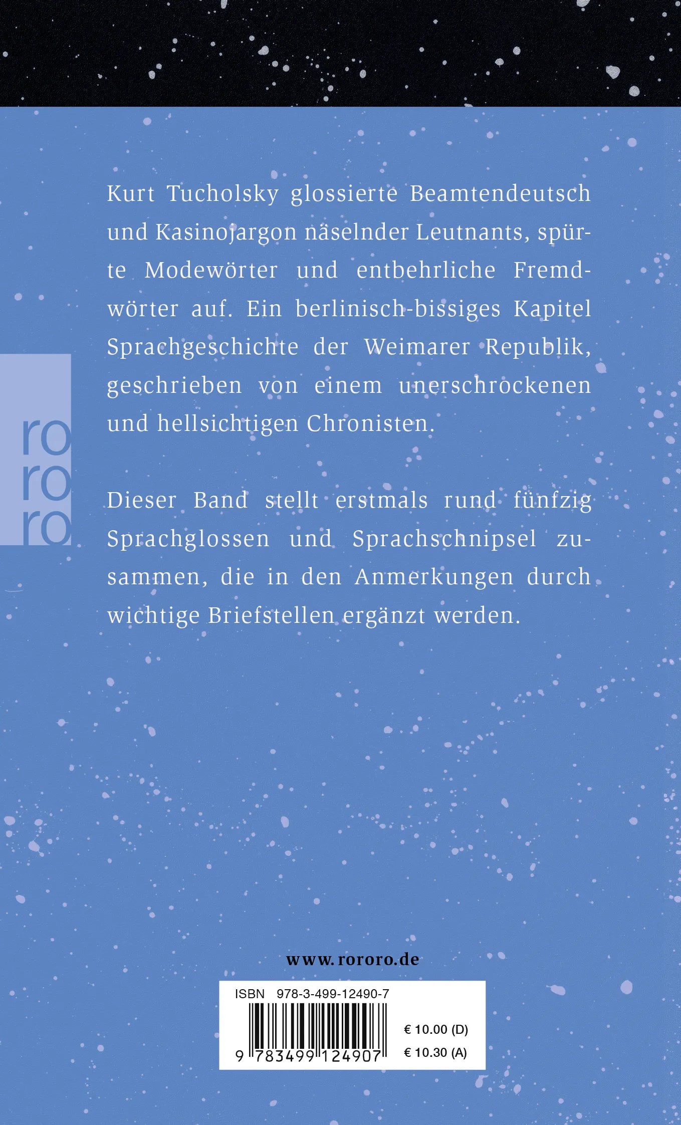 Buchrückseite von 'Sprache ist eine Waffe' mit Klappentext - Taschenbuch