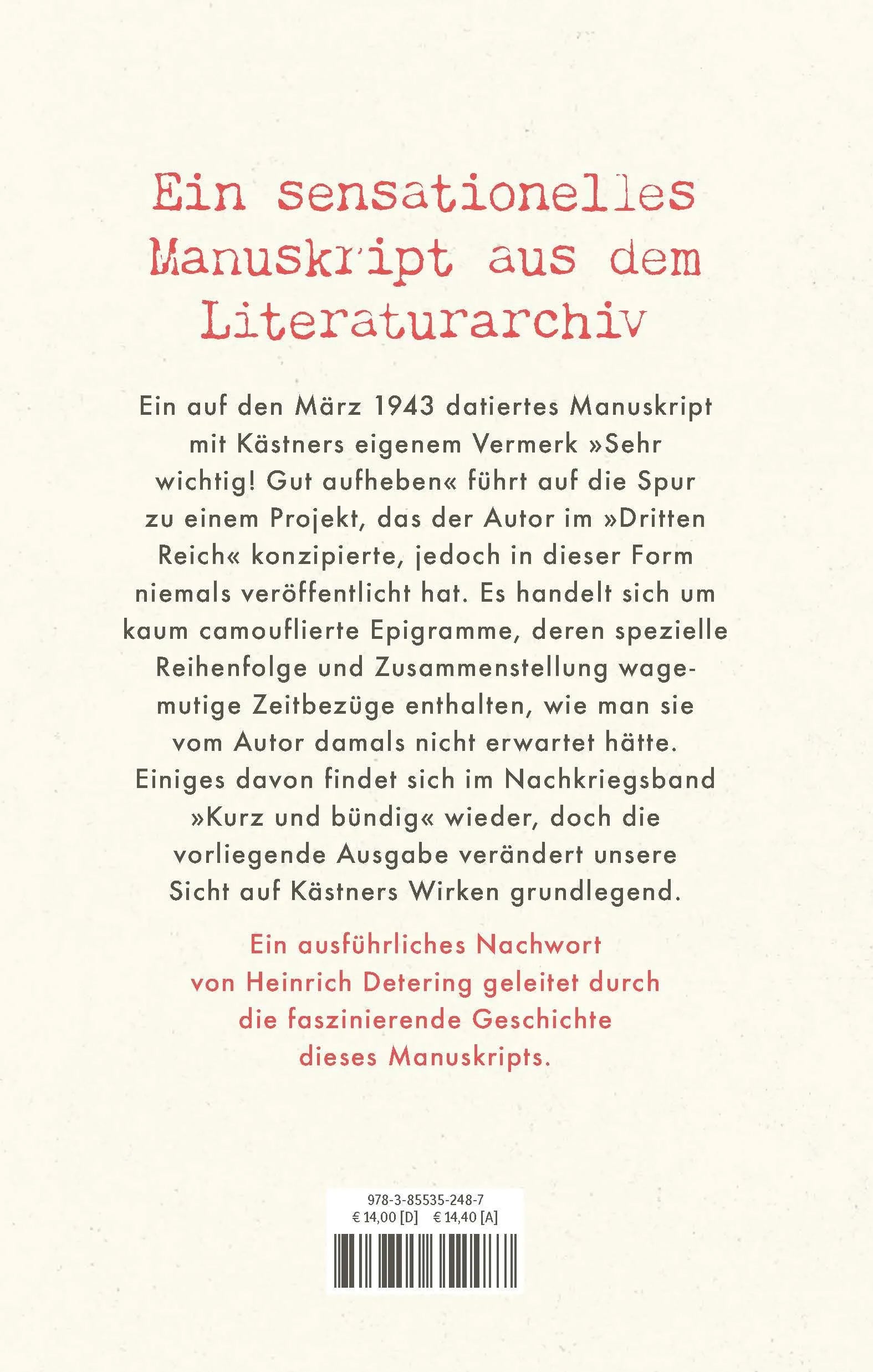 Rückseite: Sprüche und Widersprüche (Hardcover)