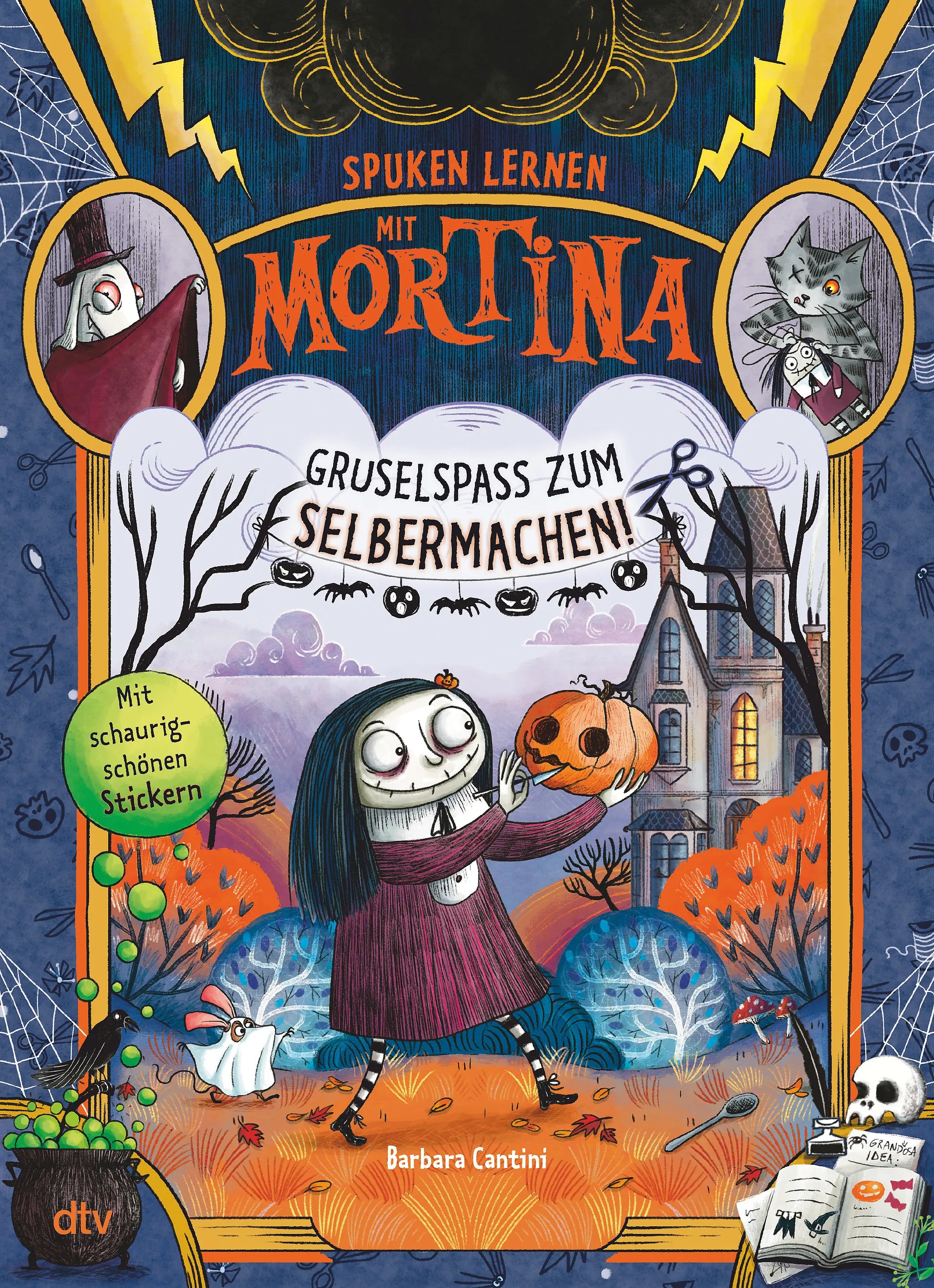 Buchcover von 'Spuken lernen mit Mortina – Gruselspaß zum Selbermachen' - Taschenbuch von Barbara Cantini