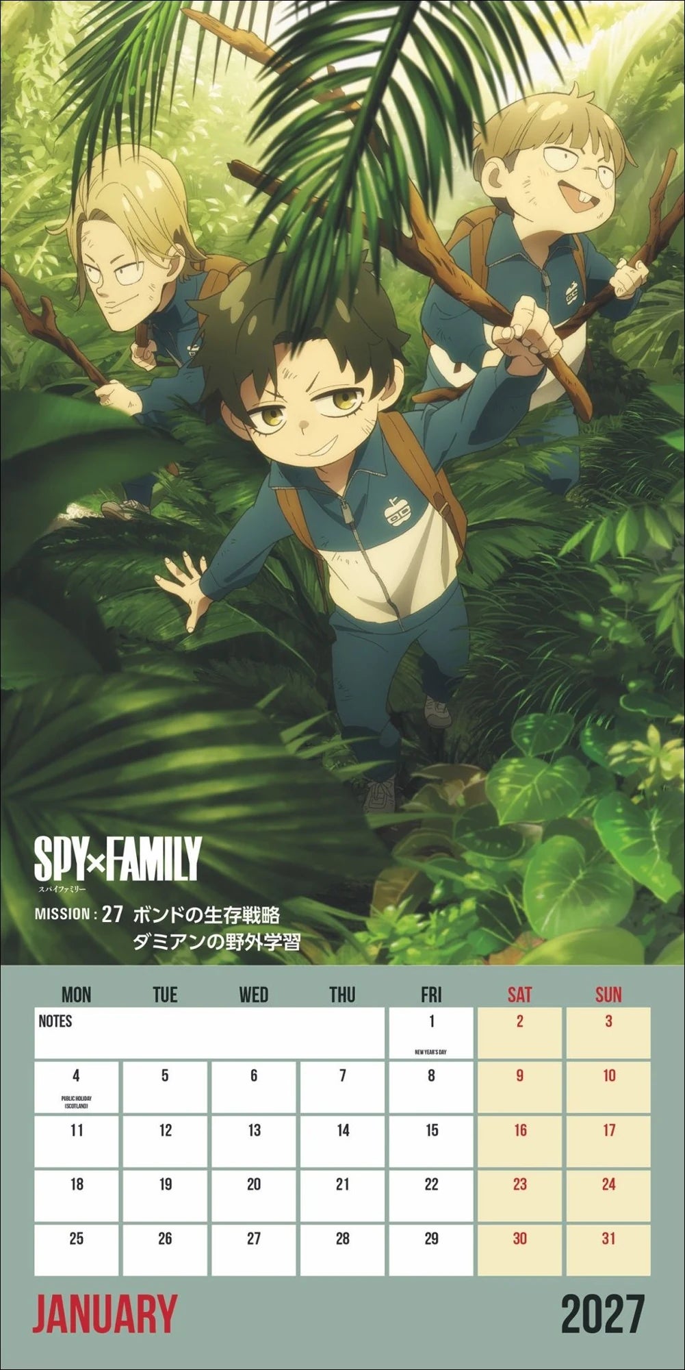 Spy x Family Broschurkalender 2027 – Ansicht