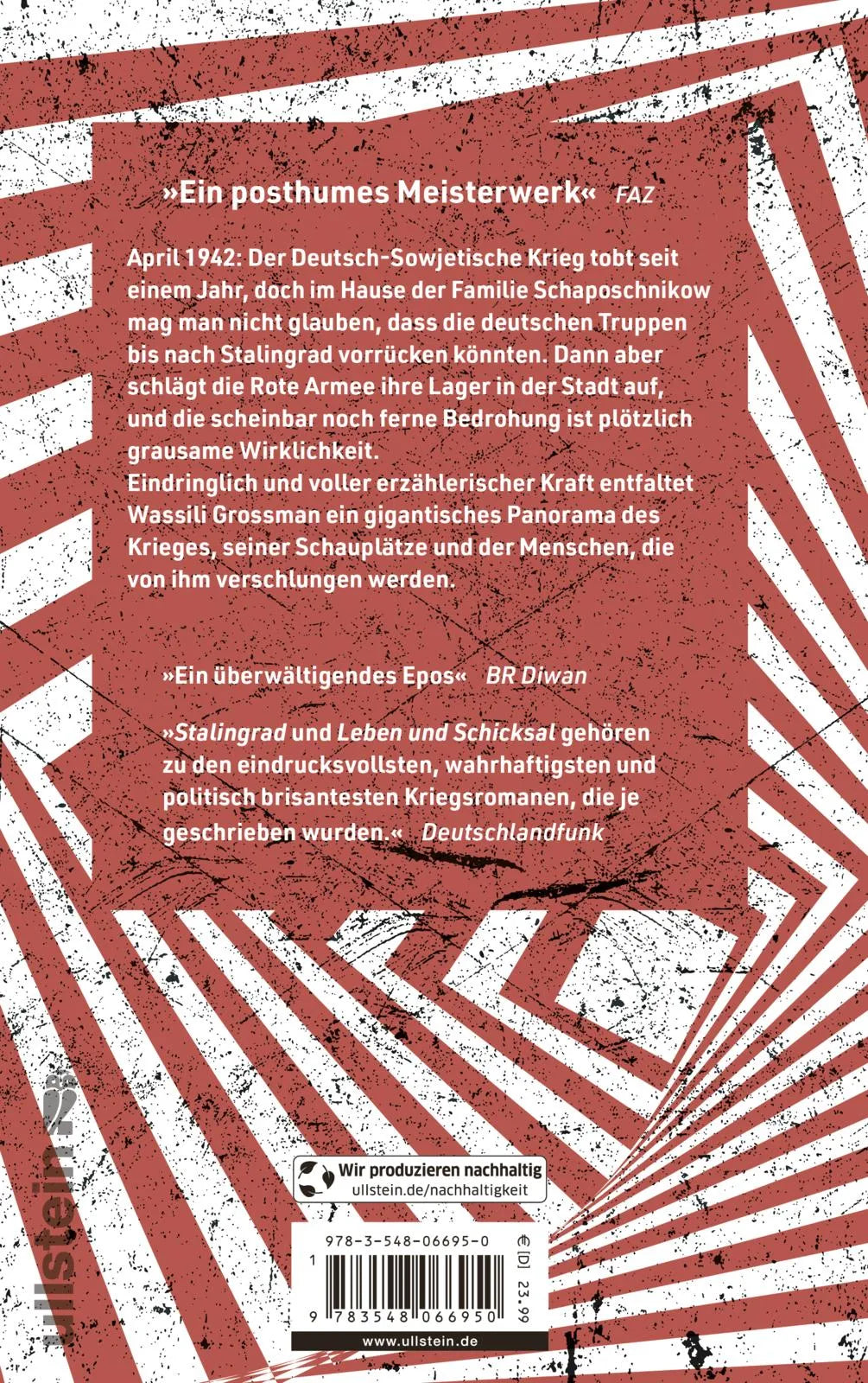 Buchrückseite von 'Stalingrad' mit Klappentext - Taschenbuch