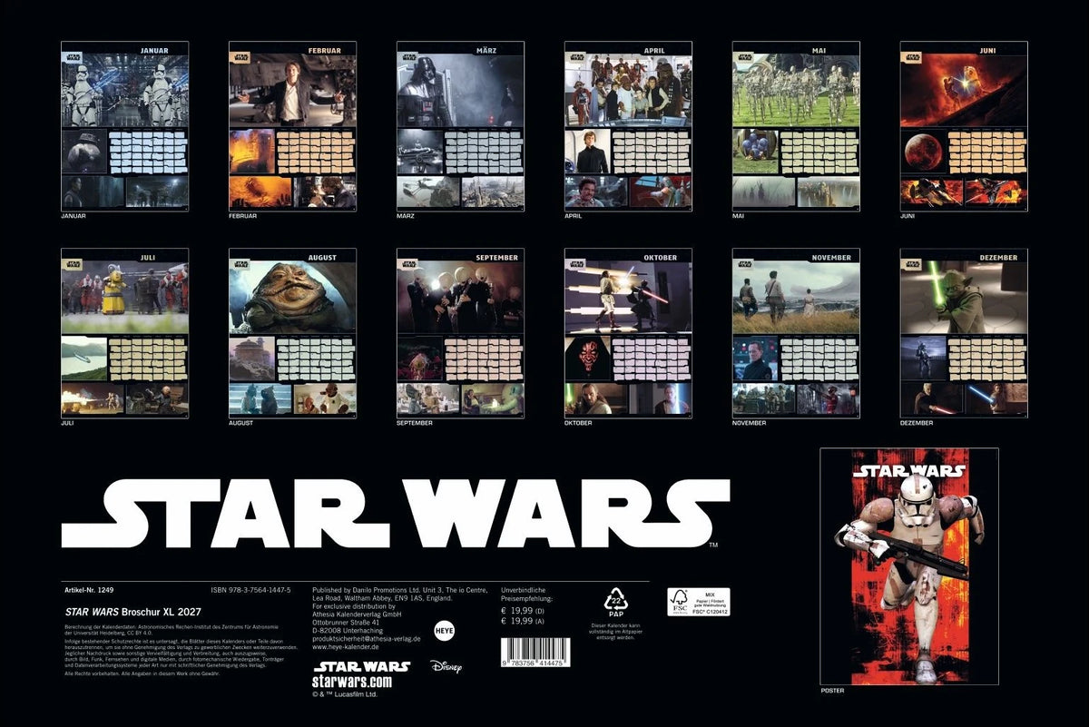Star Wars Broschur XL Kalender 2027 – Ansicht
