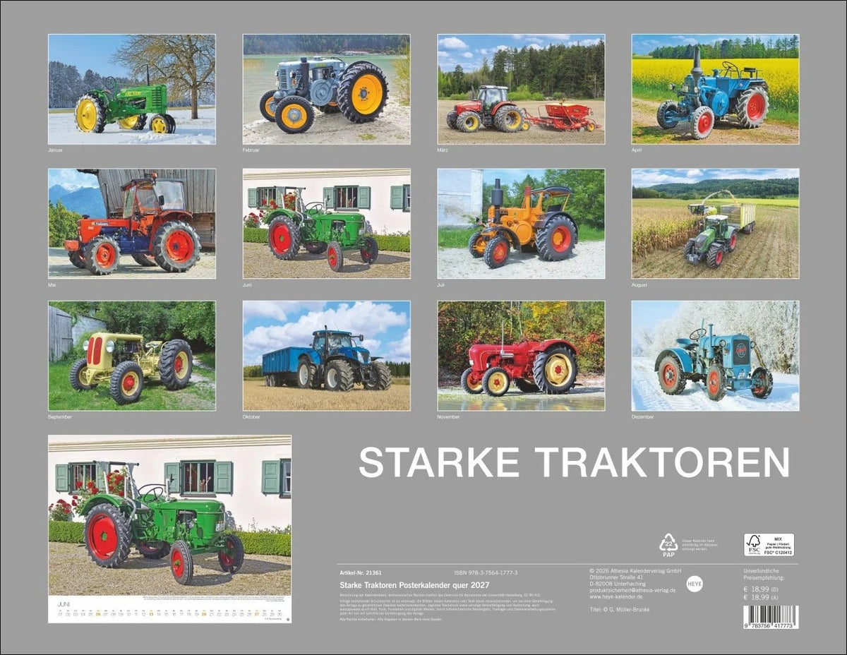 Starke Traktoren Posterkalender 2027 – Ansicht