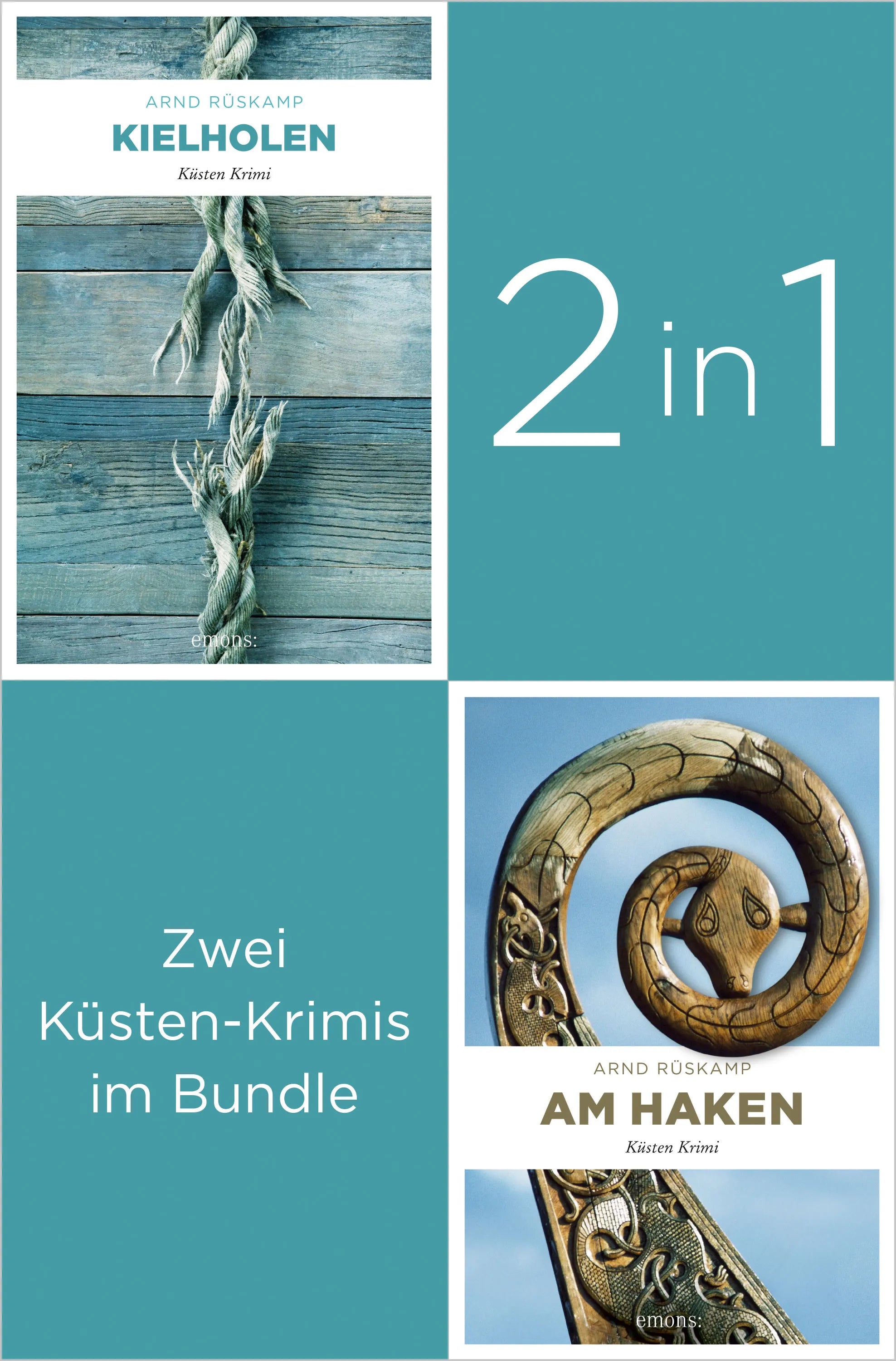 Cover: Start der Küsten-Krimi Reihe um Marie Geisler: »Kielholen« und »Am Haken« (E-Book) von Arnd Rüskamp