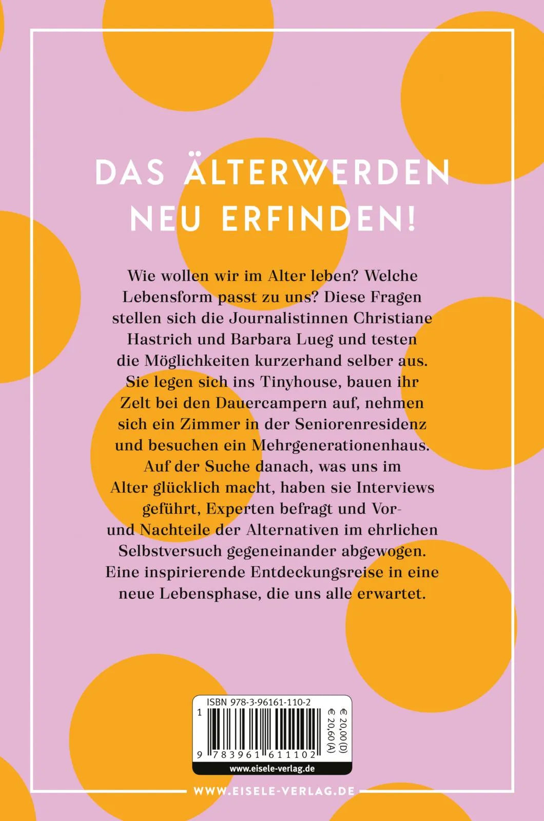 Buchrückseite von 'Statt einsam gemeinsam' mit Klappentext - Paperback