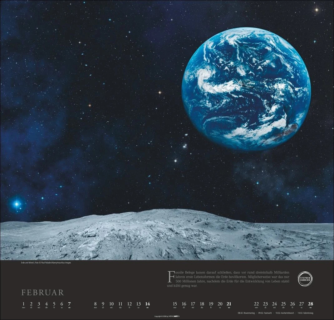 Stephen Hawking Kalender 2027 - Mein Universum – Ansicht