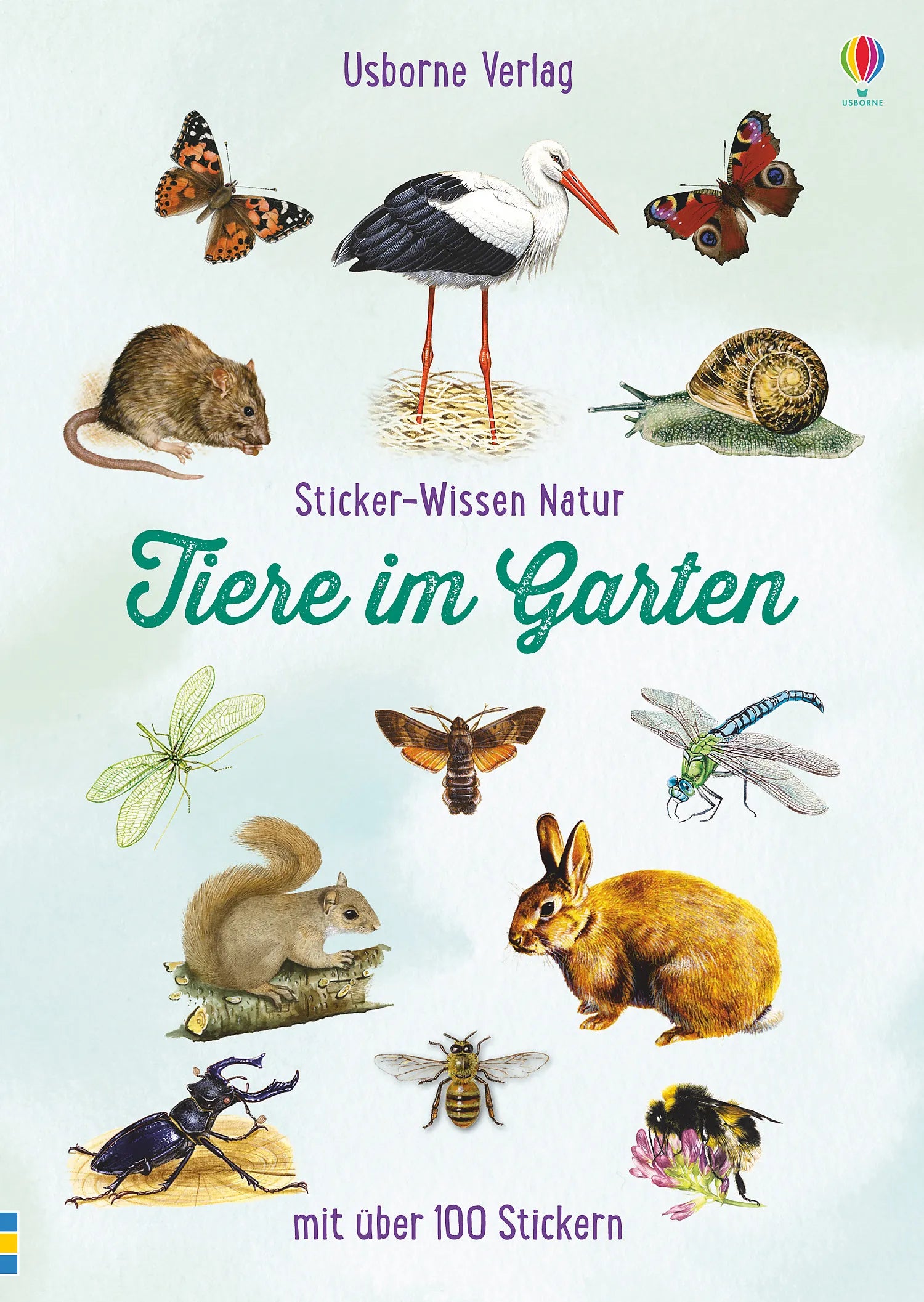 Buchcover von 'Sticker-Wissen Natur: Tiere im Garten' - Taschenbuch von Phillip Clarke