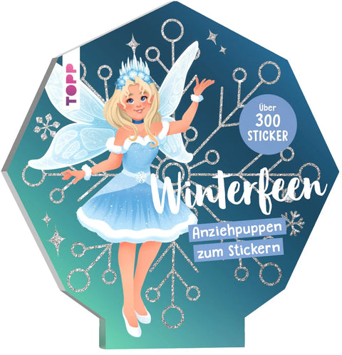 Stickerbuch: Anziehpuppen zum Stickern. Winterfeen