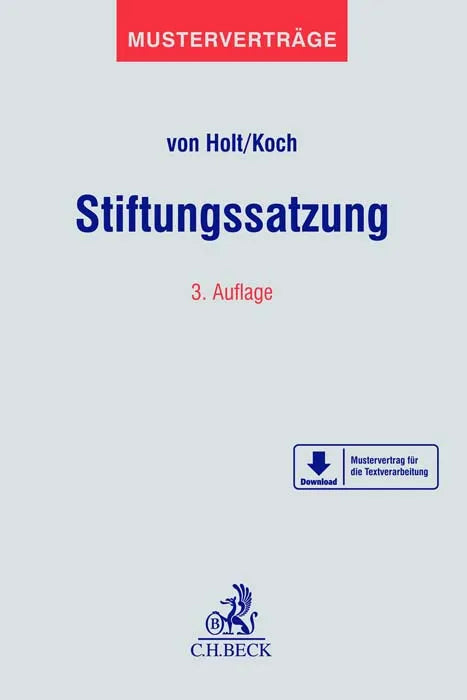 Buchcover von 'Stiftungssatzung' - Taschenbuch von Thomas Holt