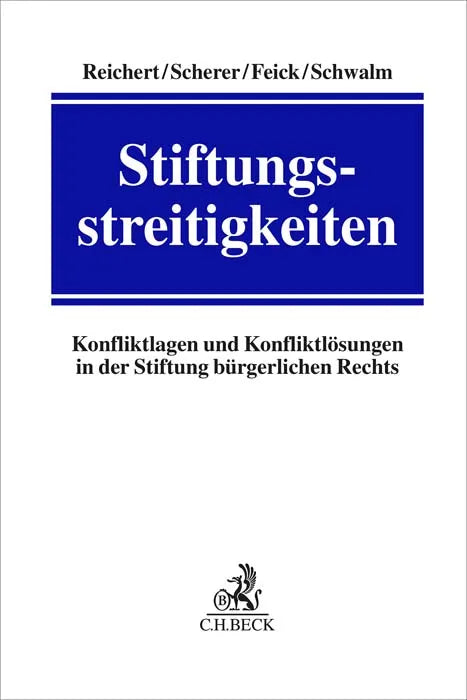Buchcover von 'Stiftungsstreitigkeiten' - Gebundene Ausgabe von Jochem Reichert