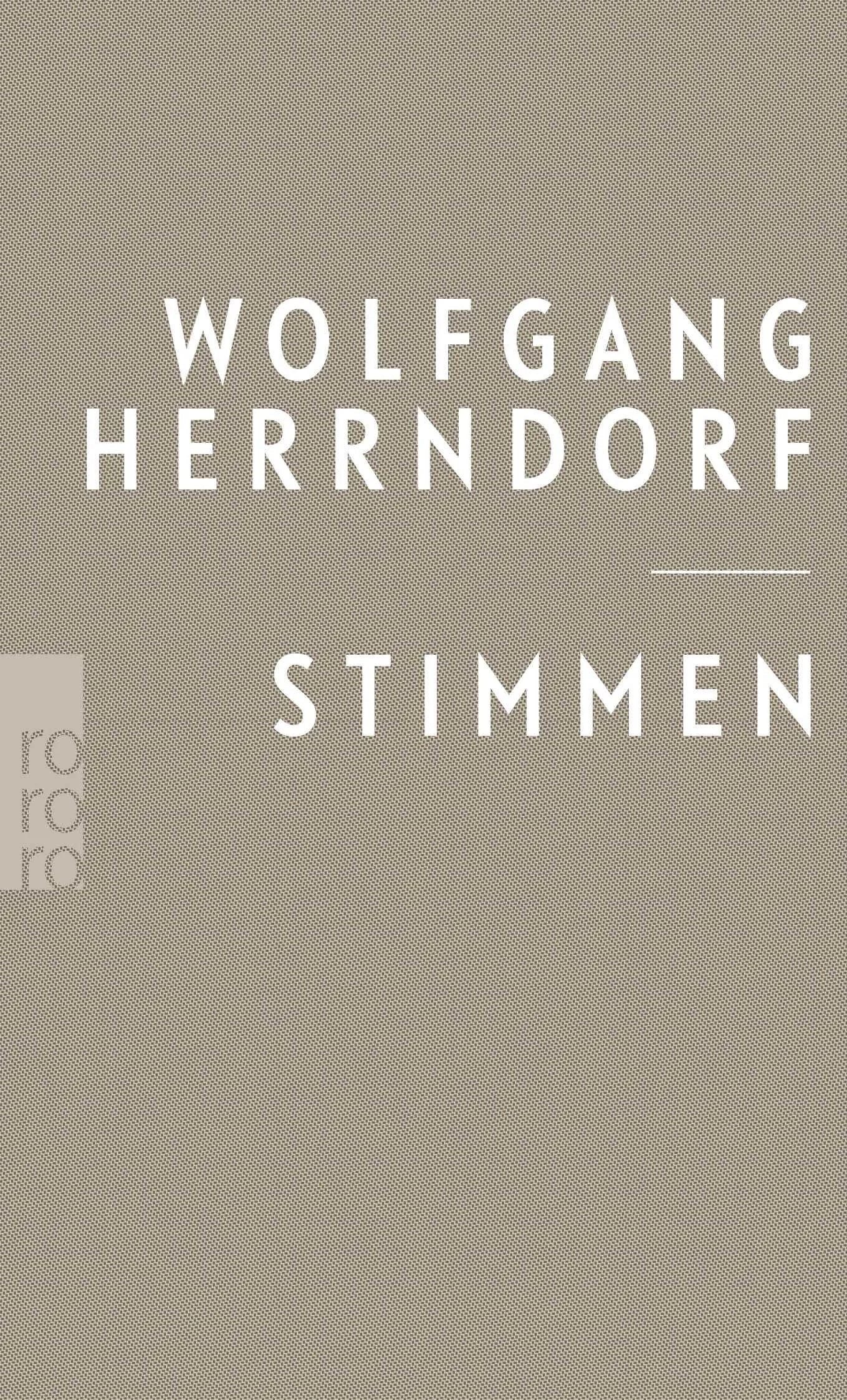 Buchcover von 'Stimmen' - Taschenbuch von Wolfgang Herrndorf