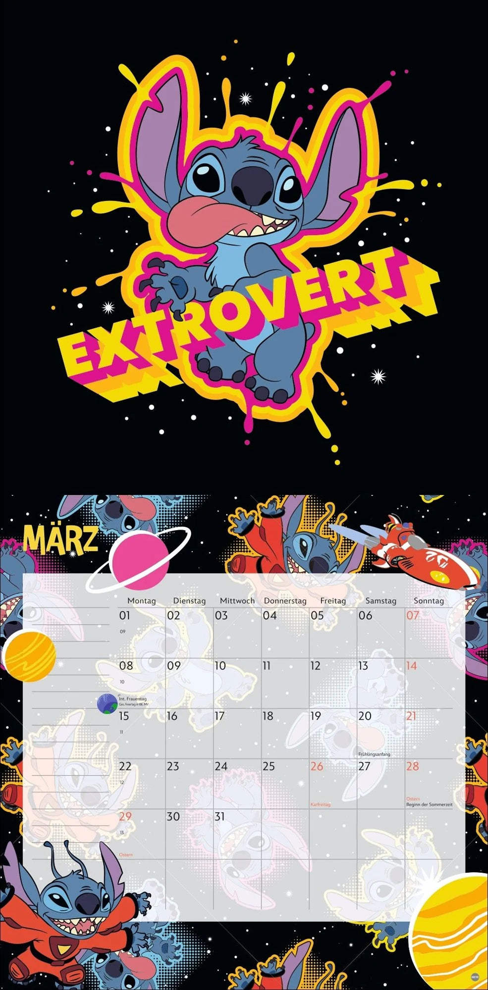Stitch Broschurkalender 2027 – Ansicht