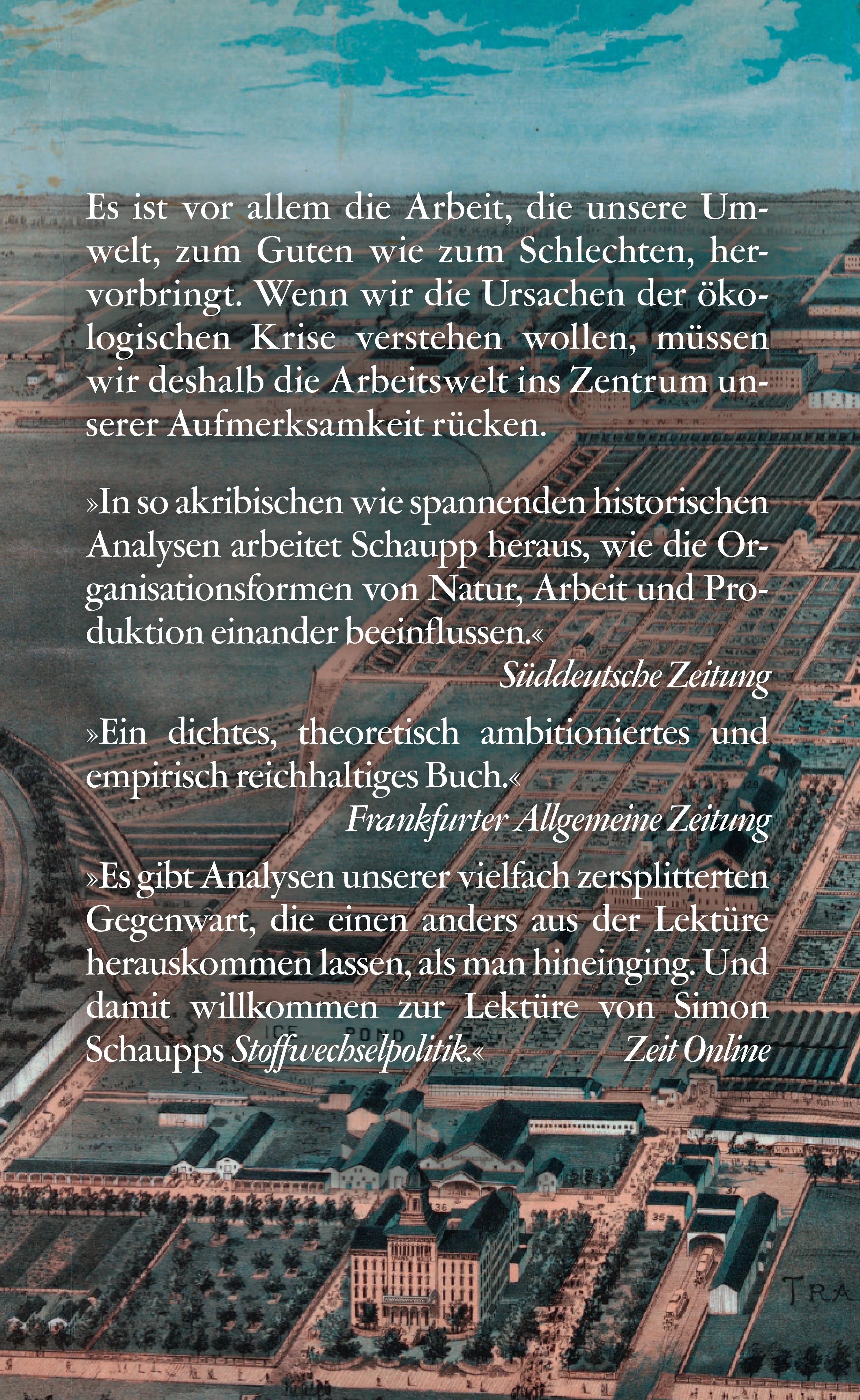 Buchrückseite von 'Stoffwechselpolitik' mit Klappentext - Paperback