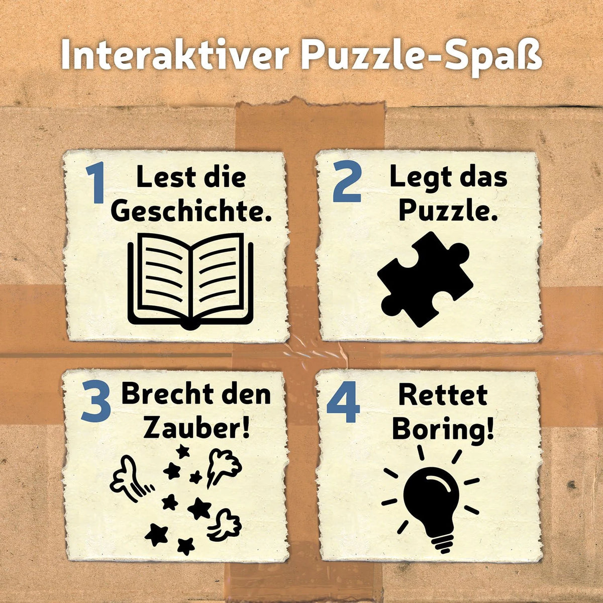 Story-Puzzle Bitte nicht öffnen – Ansicht
