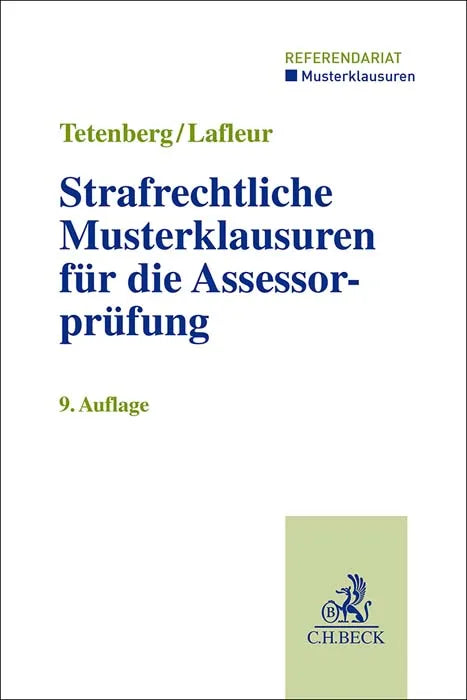 Buchcover von 'Strafrechtliche Musterklausuren für die Assessorprüfung' - Taschenbuch von Stefan Tetenberg