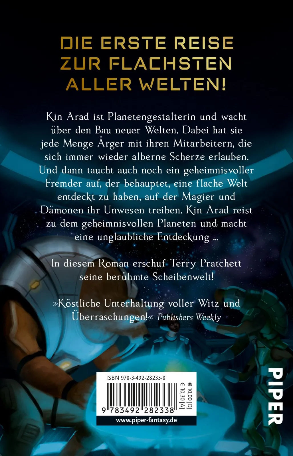 Buchrückseite von 'Strata' mit Klappentext - Taschenbuch
