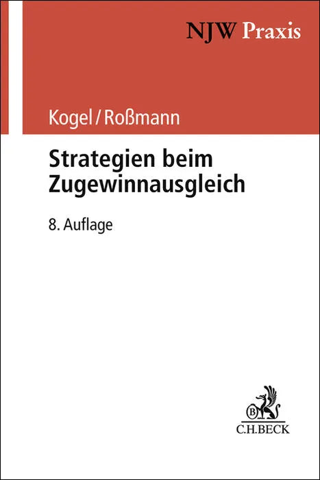 Buchcover von 'Strategien beim Zugewinnausgleich' - Taschenbuch von Walter Kogel